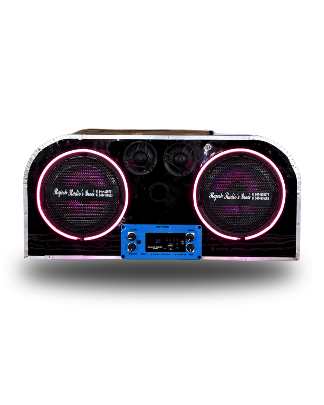10” PUNJABI box with NEON light Rajesh radios speaker bundi