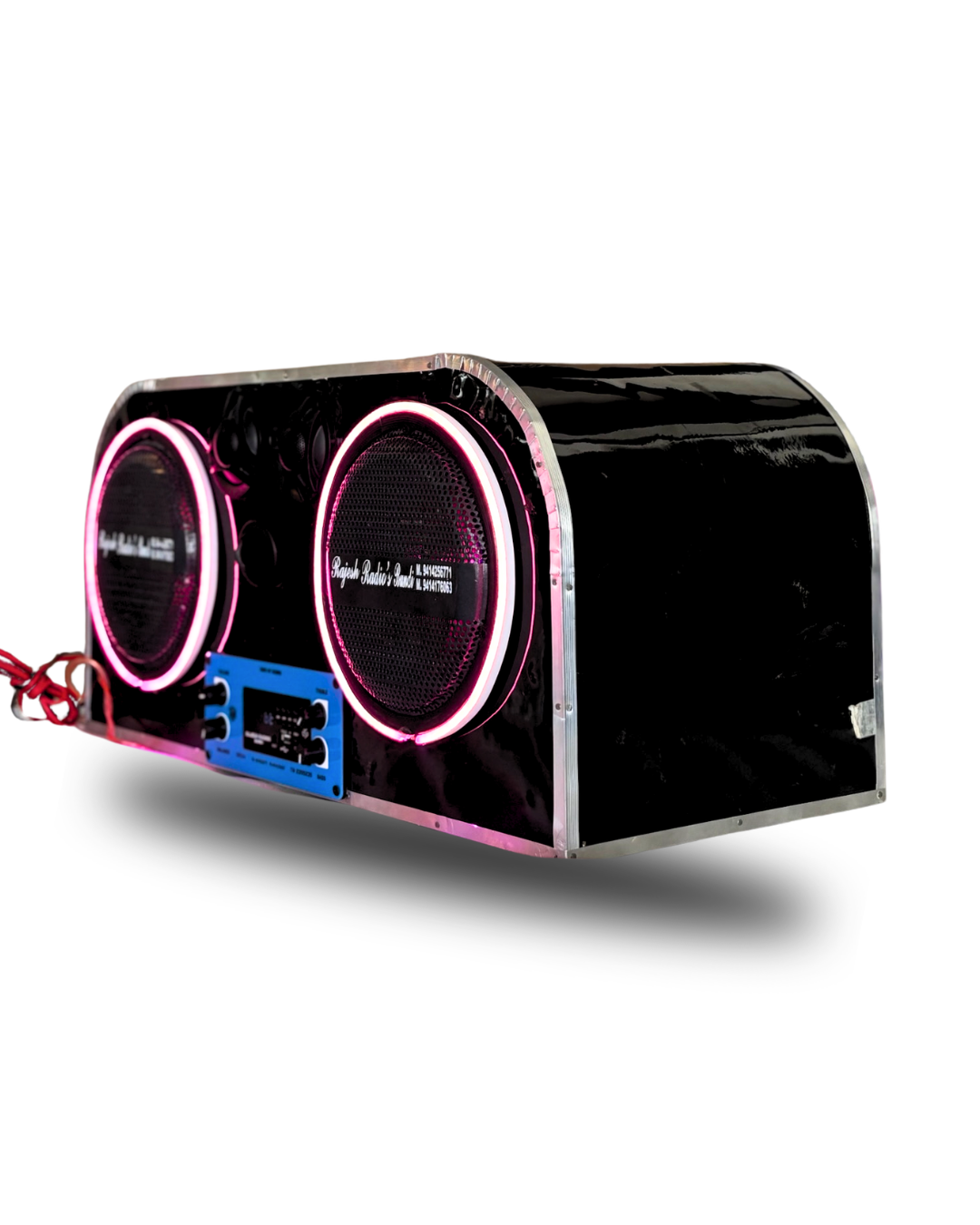 10” PUNJABI box with NEON light Rajesh radios speaker bundi