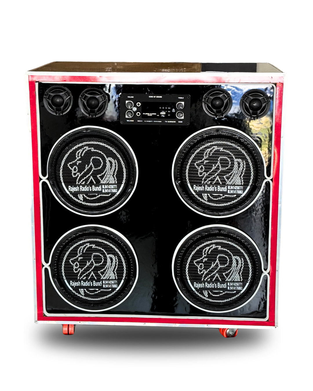 10”” PUNJABI TEPPER box with NEON light Rajesh radios speaker bundi