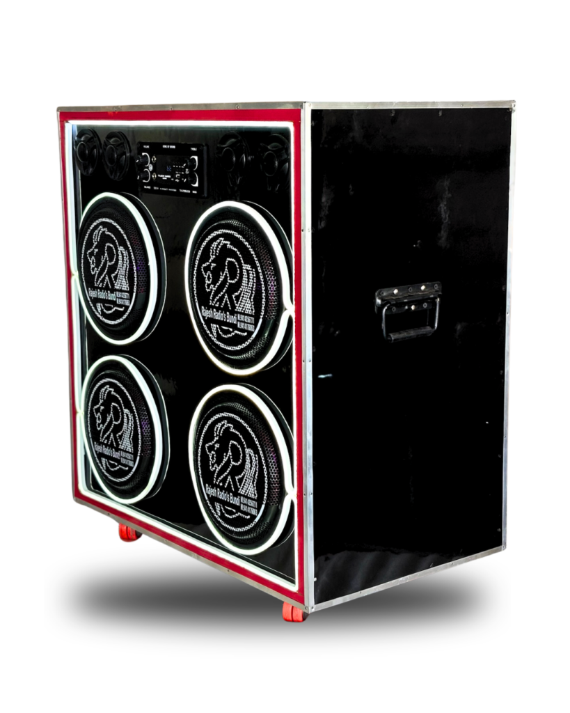 10”” PUNJABI TEPPER box with NEON light Rajesh radios speaker bundi