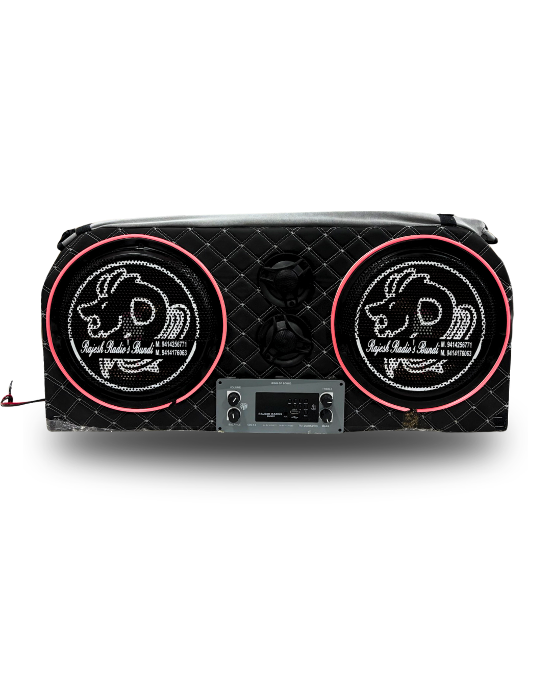 10” PUNJABI COVER box with NEON light Rajesh radios bundi