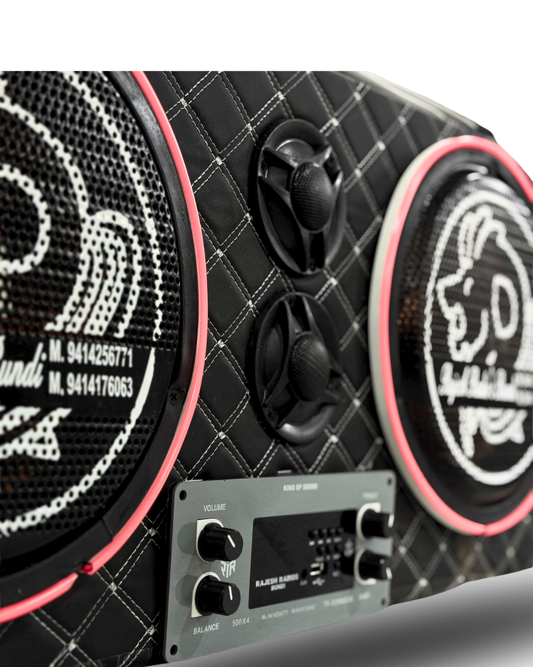 10” PUNJABI COVER box with NEON light Rajesh radios bundi